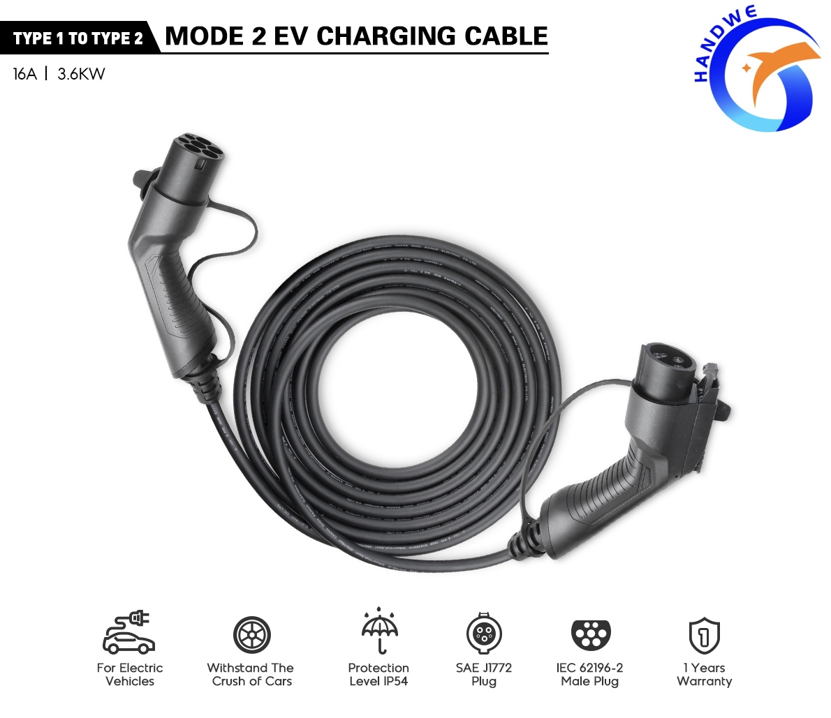 16A 3.6kW With 16ft/5m SAE J1772 to IEC 62196 Extension Cable.jpg