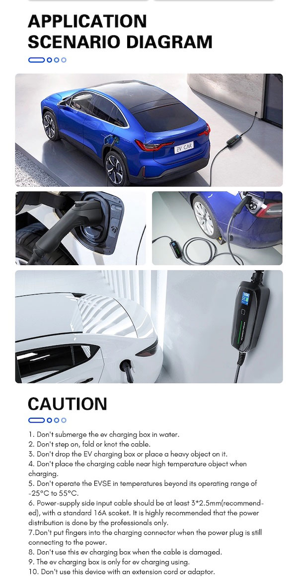 Portable EV Charger 32A 40A SAE J1772 Cable type 1 plug application.jpg